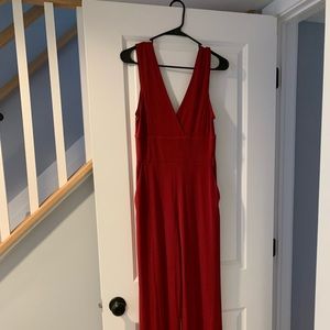 BCBG red jumpsuit